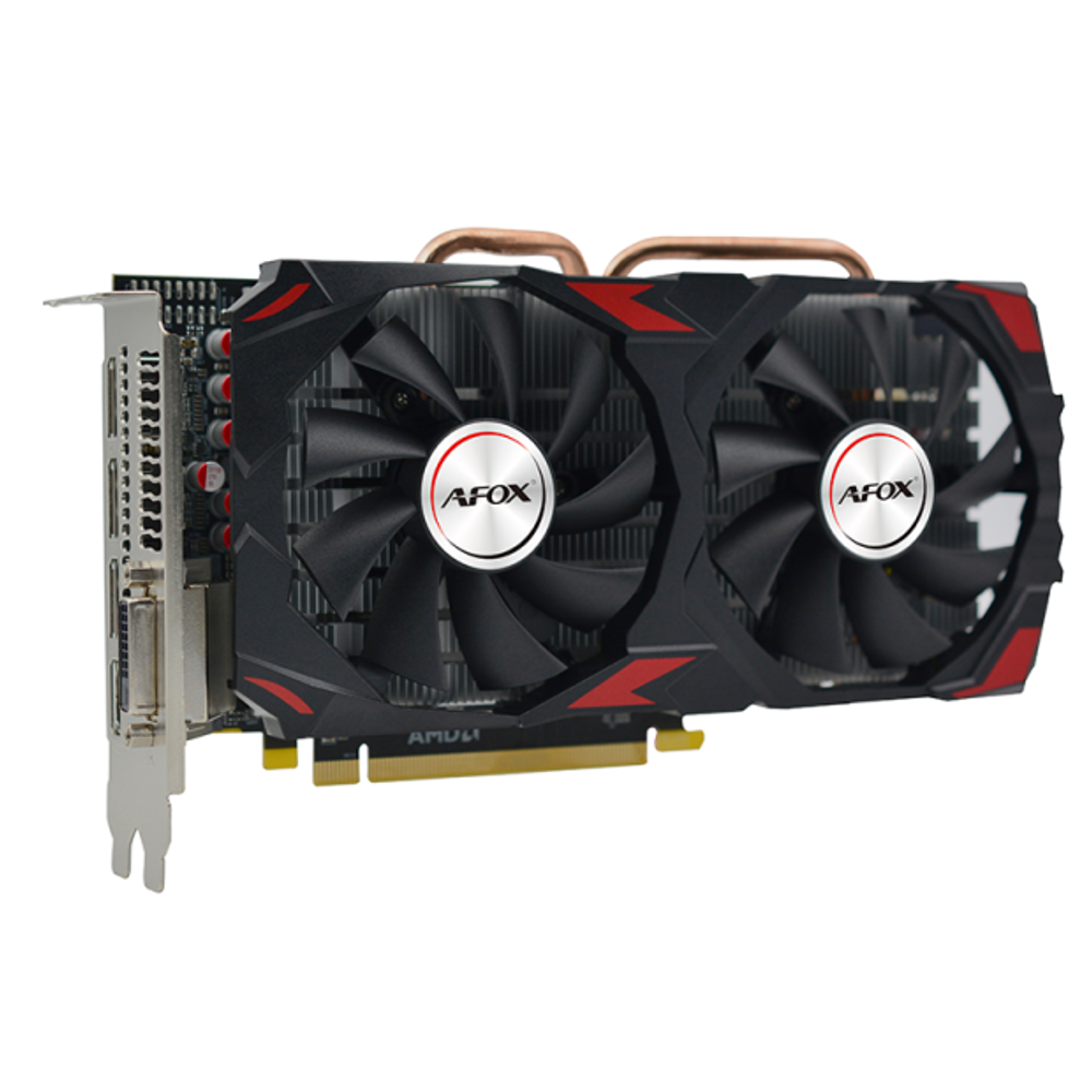 Видеокарта AFOX AMD Radeon RX 580, 8Гб GDDR5, 256 бит, Retail, PCIe3.0, 2xFAN, 2-SLOT, 185Вт, HDMI, 3xDP (AFRX580-8192D5H3-V2)