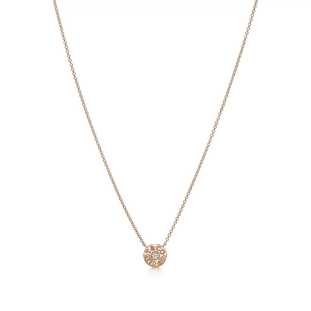 Подвеска из розового золота 18к(750 проба) c бриллиантом, Tiffany 💠 circle pendant