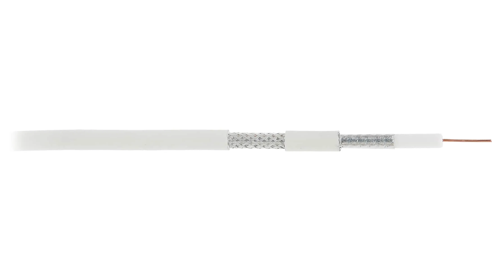 Кабель  RG 6 CCS (Омедненная ста, ln, PVC (EC-C2-32123A-WT-1)  NETLAN