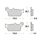 Колодки тормозные дисковые FA131 FDB539 KL768-2 (Minsk Goose 400, Kawasaki KX125 1995-2008 KLX250 D, HONDA XR600R XR650L XR650R и д.р.)