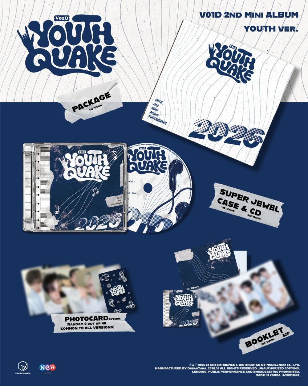 (ПРЕДЗАКАЗ) Альбом V01D - YOUTHQUAKE 2nd Mini Album RANDOM Version