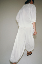 БРЮКИ-ШАРОВАРЫ С КРУЖЕВОМ — ZW COLLECTION — ZARA