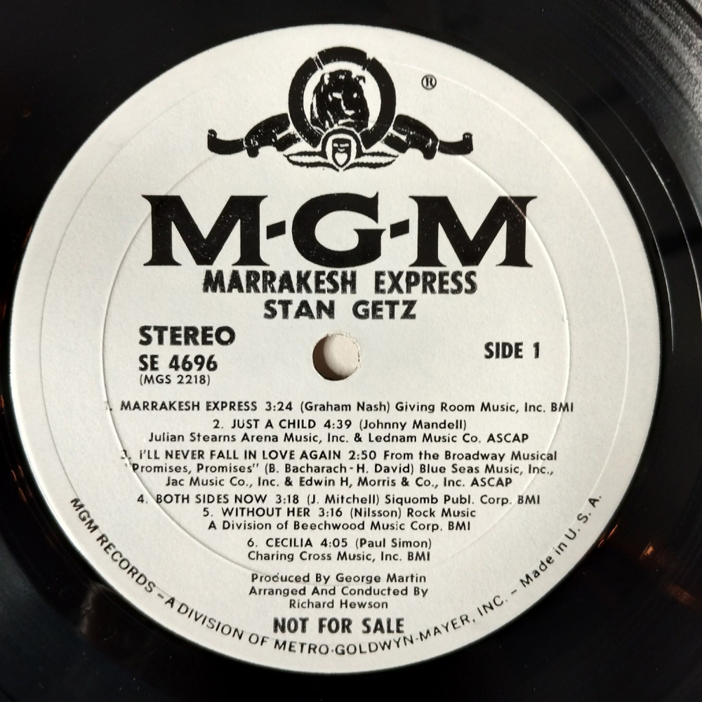Винтажная виниловая пластинка LP Stan Getz Marrakesh Express (USA 1970) (Promo)