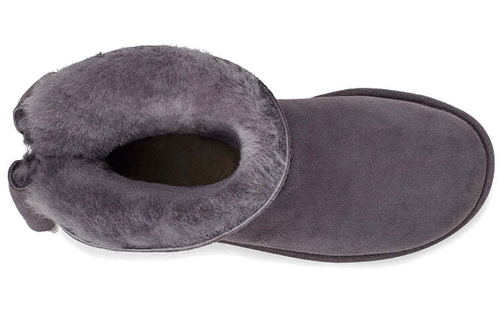 UGG Угги Classic Short Cuffed Bow Fleece Lined, серый