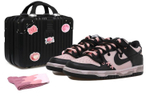 Nike Dunk Leather Slip Resistant Abrasion Resistant Low top Skateboard Shoes GS Black Pink