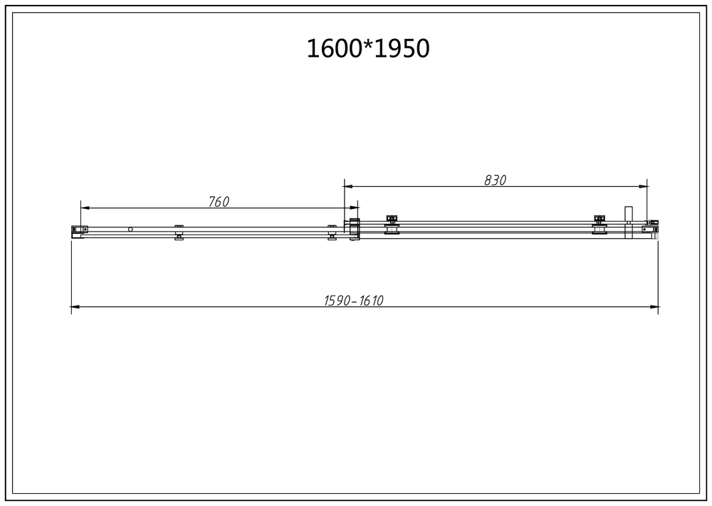 Душевая дверь Vincea Комо-Н (Como-N) VDS-4CN160CL, 1600, хром, стекло прозрачное