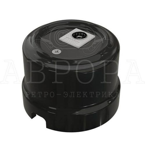 Ретро розетка TV (SAT), черный, серия Аврора, Мезонин GE70322-05 / TV