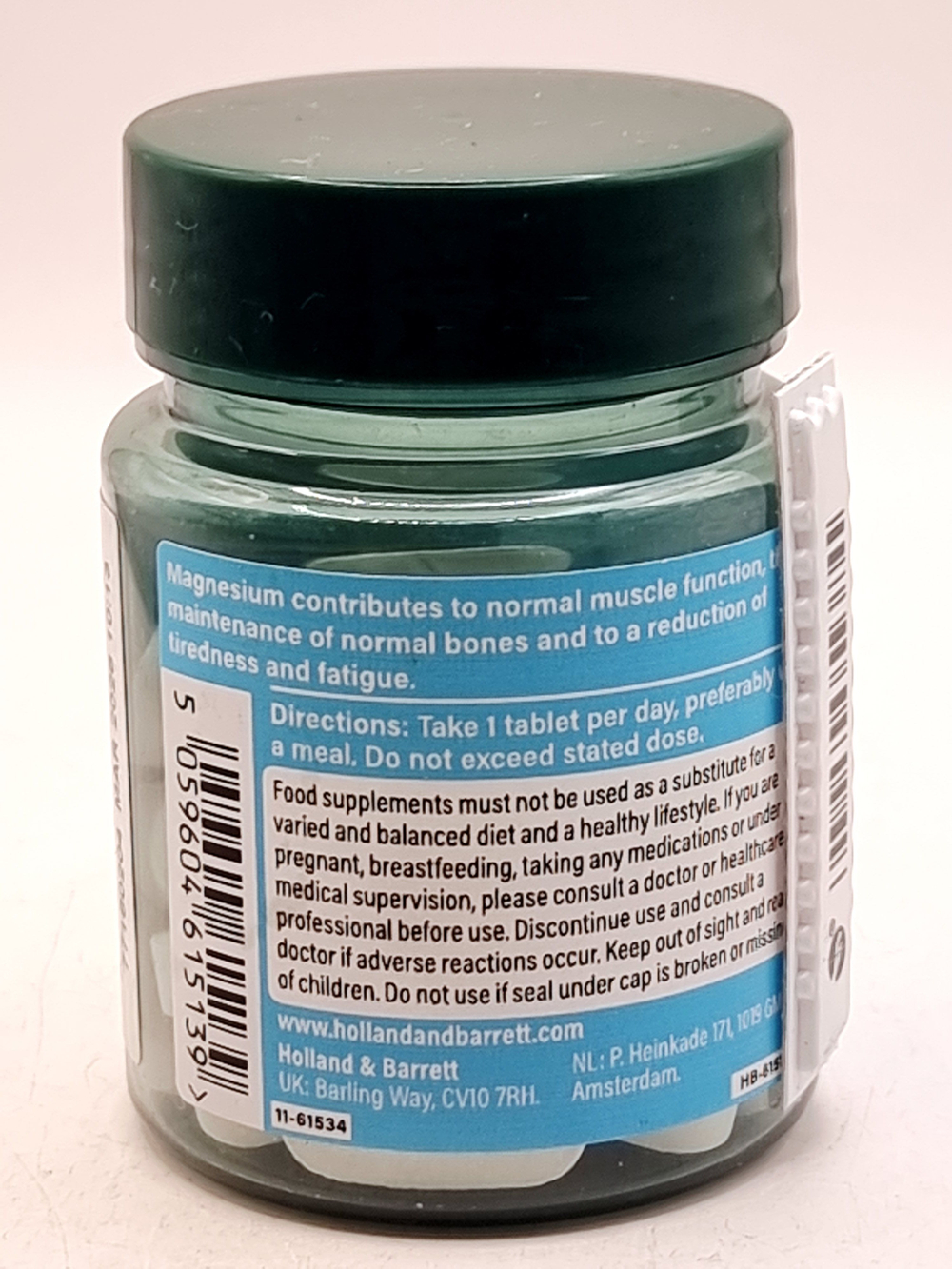Holland & Barrett Magnesium Магний 375 мг 30 таблеток веганские (из Финляндии)