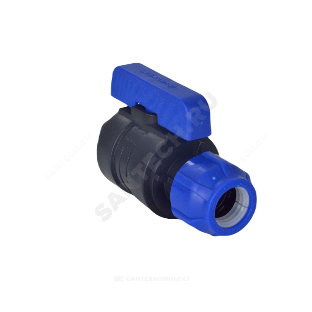 Кран шаровой компрессионный ПЭ Дн 63х2" НР Ру16 VALFEX 1210012663200