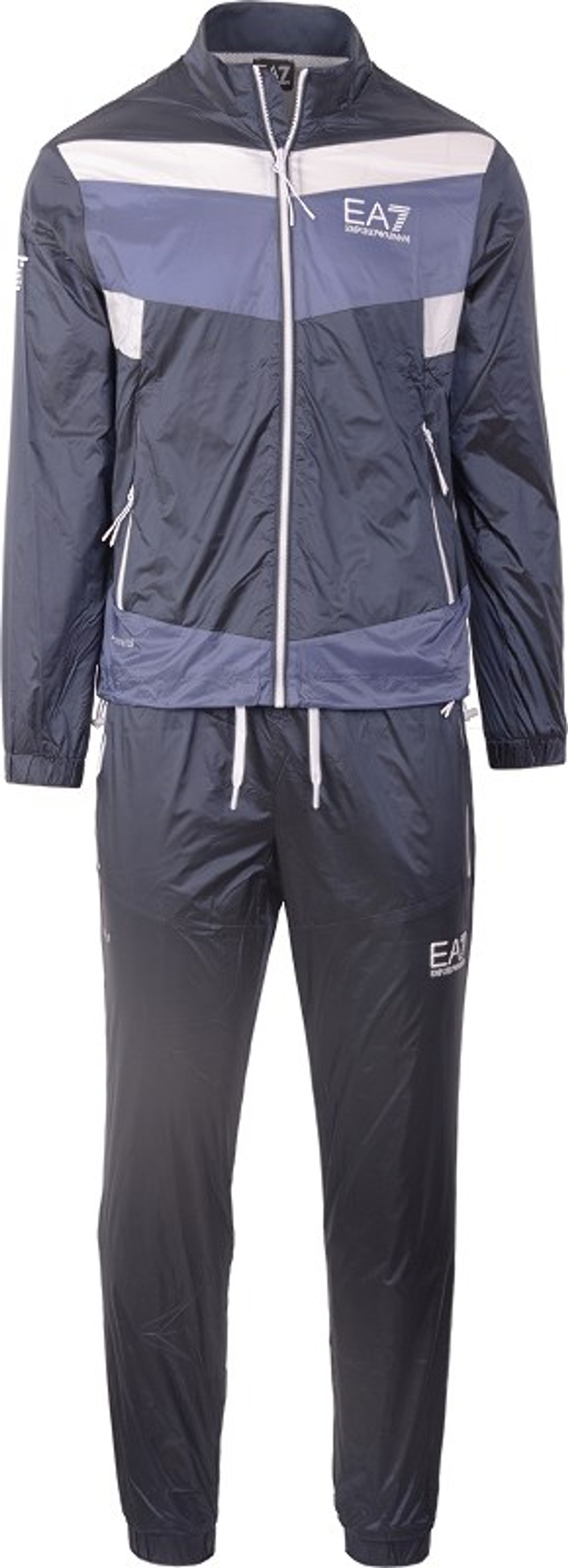 Мужской теннисный костюм EA7 Man Woven — blue/navy blue