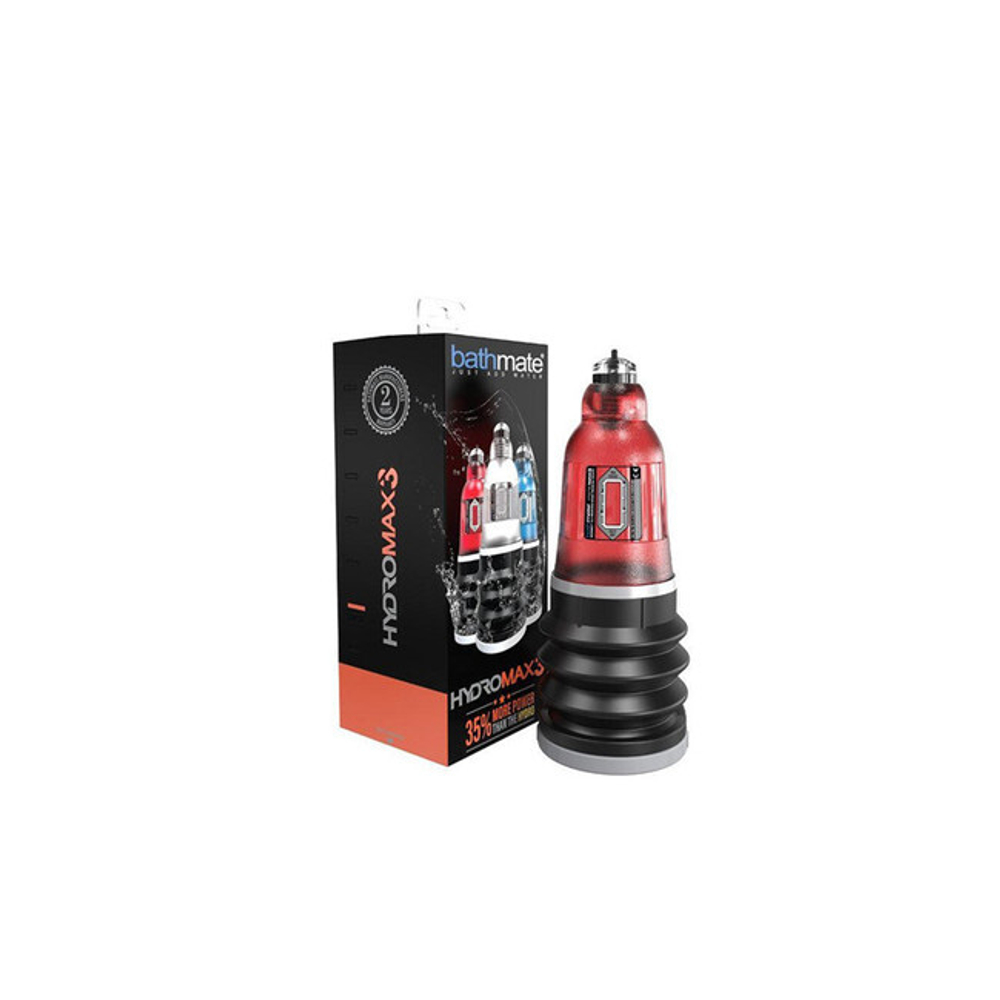 Гидропомпа HYDROMAX3 , красная (Цвет: красная колба, черный уплотнитель)
