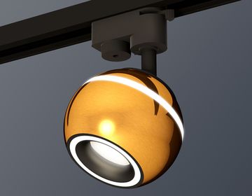Комплект трекового однофазного светильника с подсветкой 1* MR16 GU5.3 LED 3W 4200K XT1105005 PYG/SBK/FR золото жёлтое полированное/чёрный песок/белый матовый (A2521, C1105, N7111) Ambrella