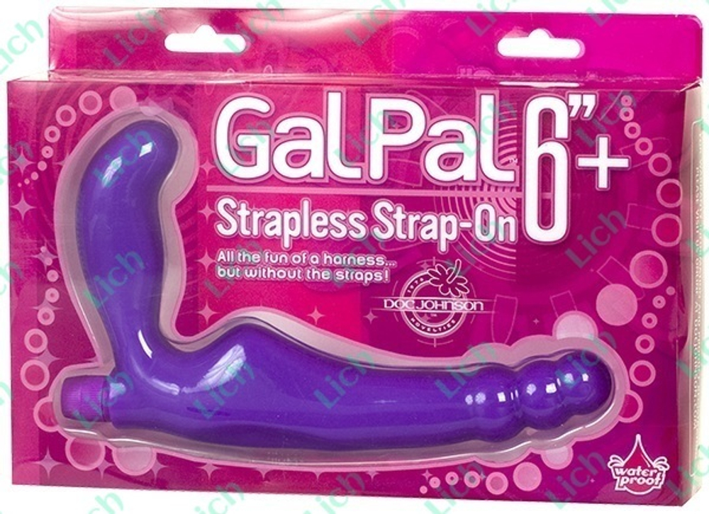 Фиолетовый вибратор-страпон GAL PAL