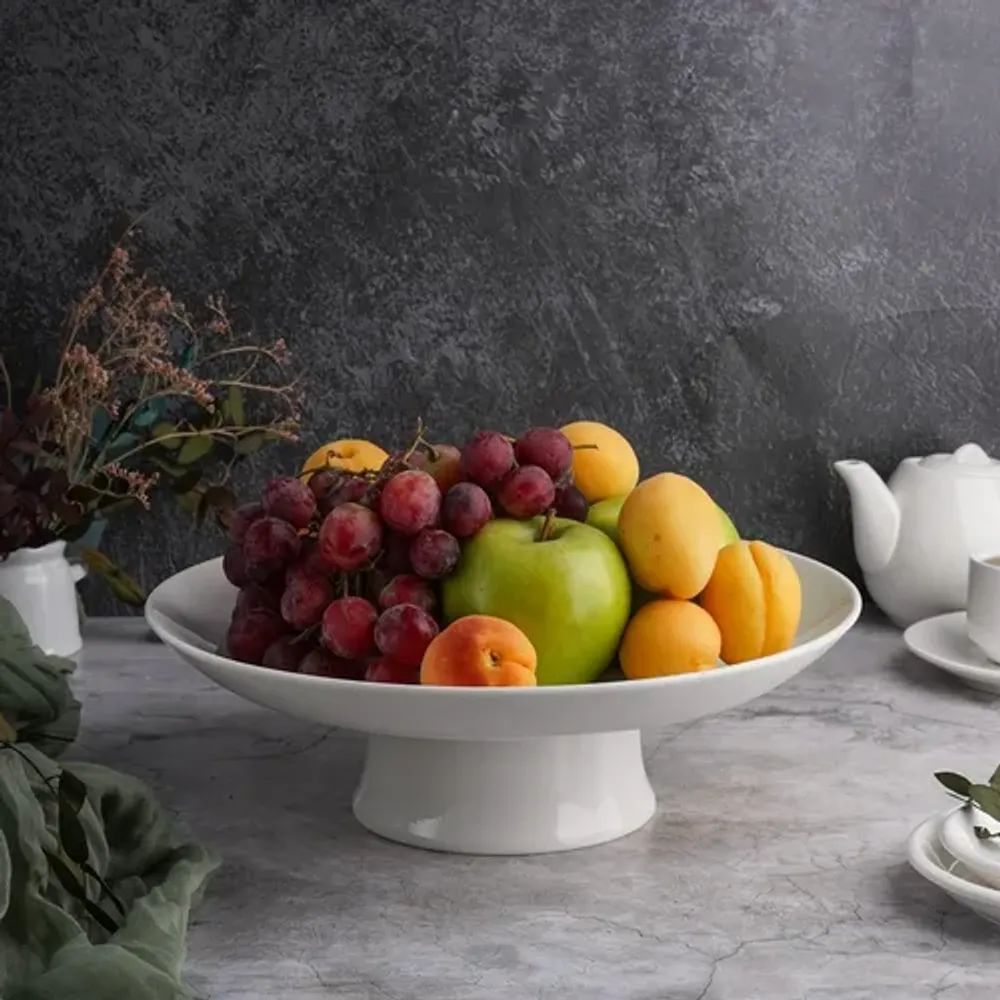 Блюдо для фруктов 30 см h9 см белое фарфор P.L. Proff Cuisine [1]