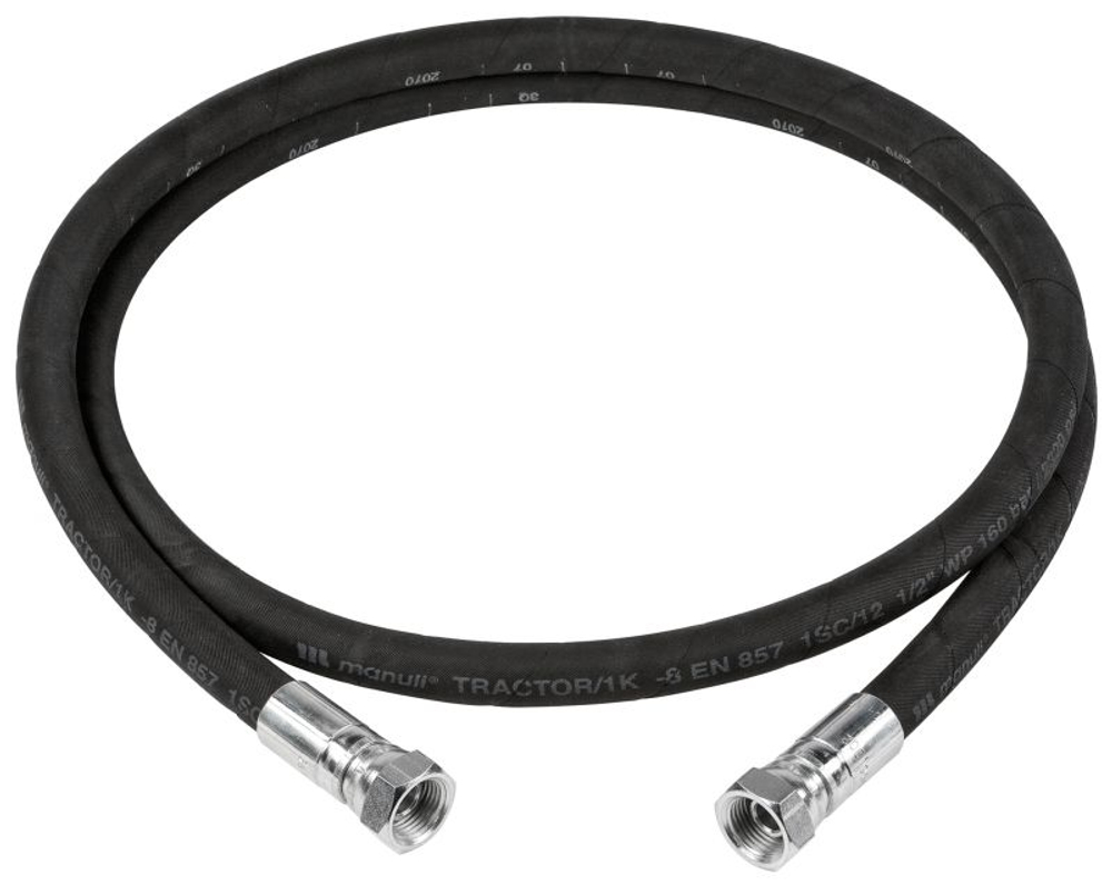 Шланг для раздачи масла 1/2", давление 150 бар, 8 метров, M1/2" / M1/2", ECODORA (Италия)