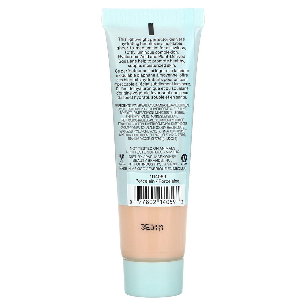 wet n wild, Barefocus, увлажняющий крем с оттенком, 1114059 фарфоровый, 27 мл (0,91 жидк. унции)