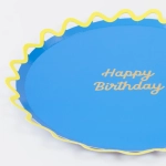 Тарелки большие с волнистым краем "С Днем Рождения" [Happy Birthday] 8 шт. (26,7 см)