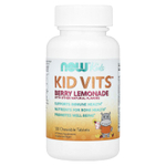 NOW Foods, Kids, Kid Vits™, детские витамины, со вкусом ягодного лимонада, 120 жевательных таблеток