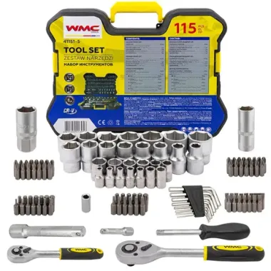 Набор инструментов 115пр. 1/4'', 1/2''(6гр.) WMC TOOLS WMC-41151-5
