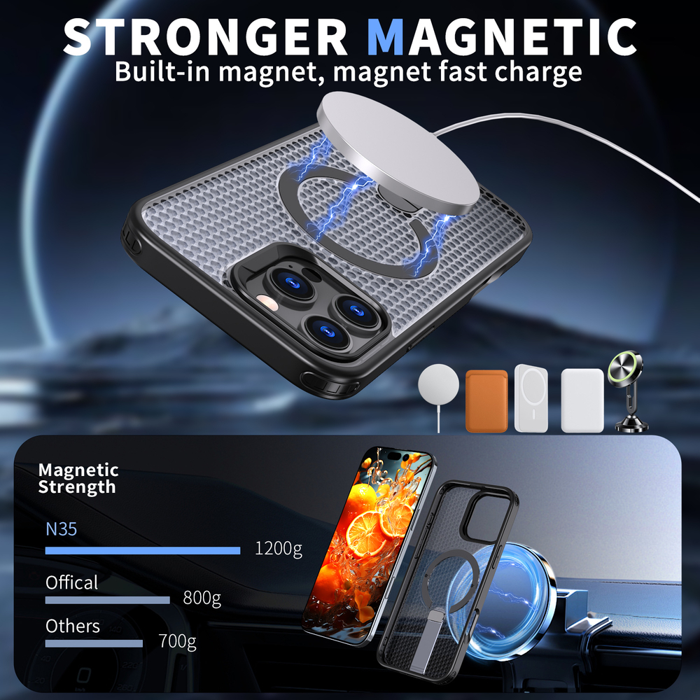 Прозрачный чехол Mesh Pro Magnetic Case для iPhone 16 Pro Max