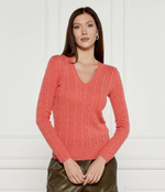 Шерстяной свитер KIMBERLY POLO RALPH LAUREN - лососевый(211910422)