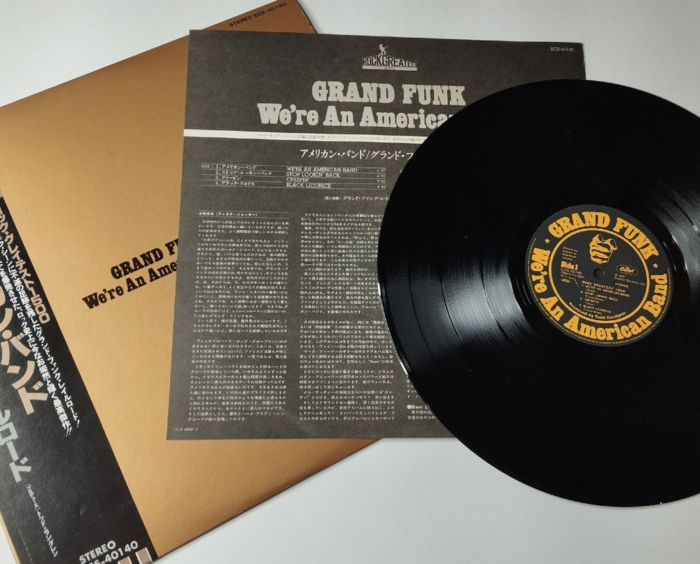 Винтажная виниловая пластинка LP Grand Funk We are An American Band (Japan 1979) (Obi) Walk Like A Man