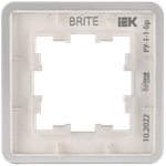 BRITE Рамка 1-местная РУ-1-1-Бр металл алюминий RE AL IEK