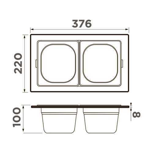 Контейнер Omoikiri DC-04-2-LG