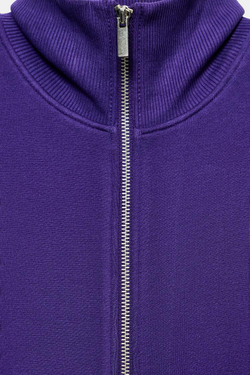 ZARA ТОЛСТОВКА С МОЛНИЕЙ, МОРСКОЙ СИНИЙ