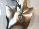 Серьги и колье.  Комплект бижутерии женский. Набор, комплект  " Алмазный тюльпан"