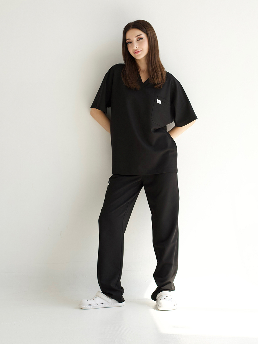 Костюм для врача Oversize чёрный комплект