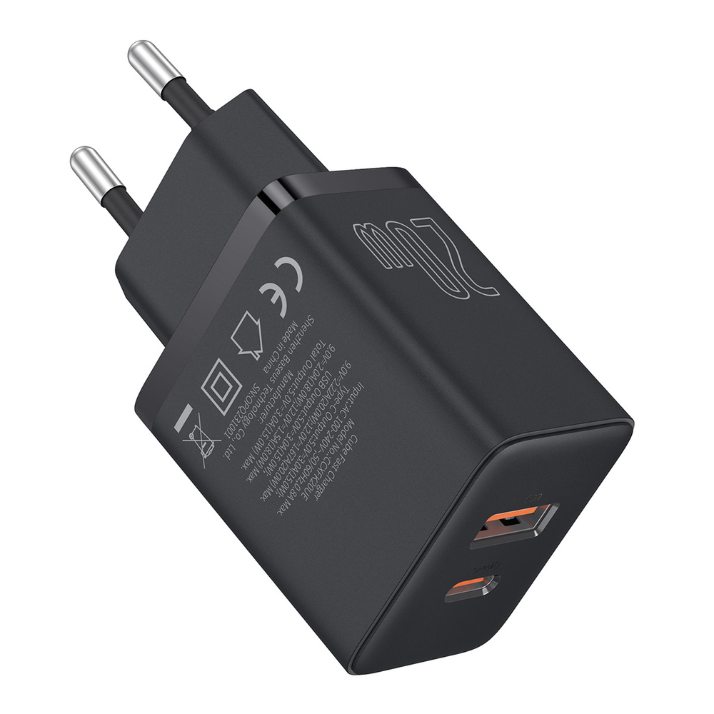 Зарядное устройство Baseus Cube C+U 20W - Cluster Black