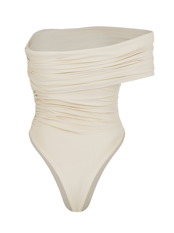 Боди asymmetrical cream