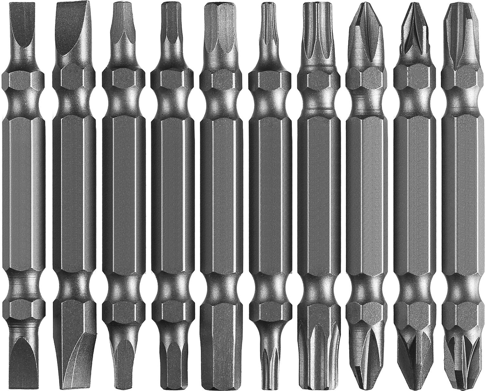 ЗУБР МХ-10, 10 шт, двусторонние длинные биты (26089-H10)
