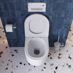 Унитаз подвесной безободковый с сиденьем микролифт BelBagno SOFT BB084CH-TOR/SC