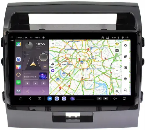 Магнитола для Toyota Land Cruiser 200 2007-2015 (экран климата внизу) - Kuberg OL-1620-1 QLed+2K, Android 13, Быстрейшая, CarPlay, 4G SIM-слот
