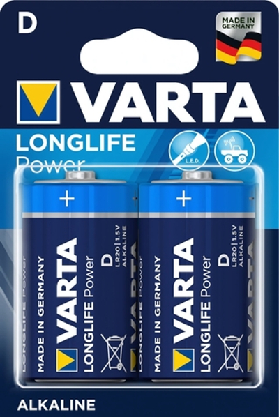 Элемент питания Varta LR20 BL/2 Longlife Power