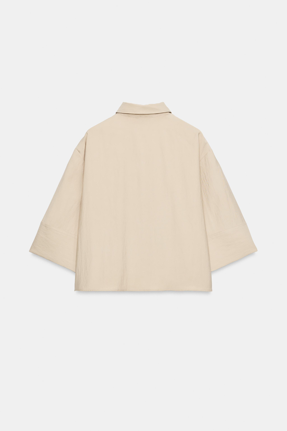 УКОРОЧЕННАЯ РУБАШКА С ШИРОКИМИ РУКАВАМИ — ZARA