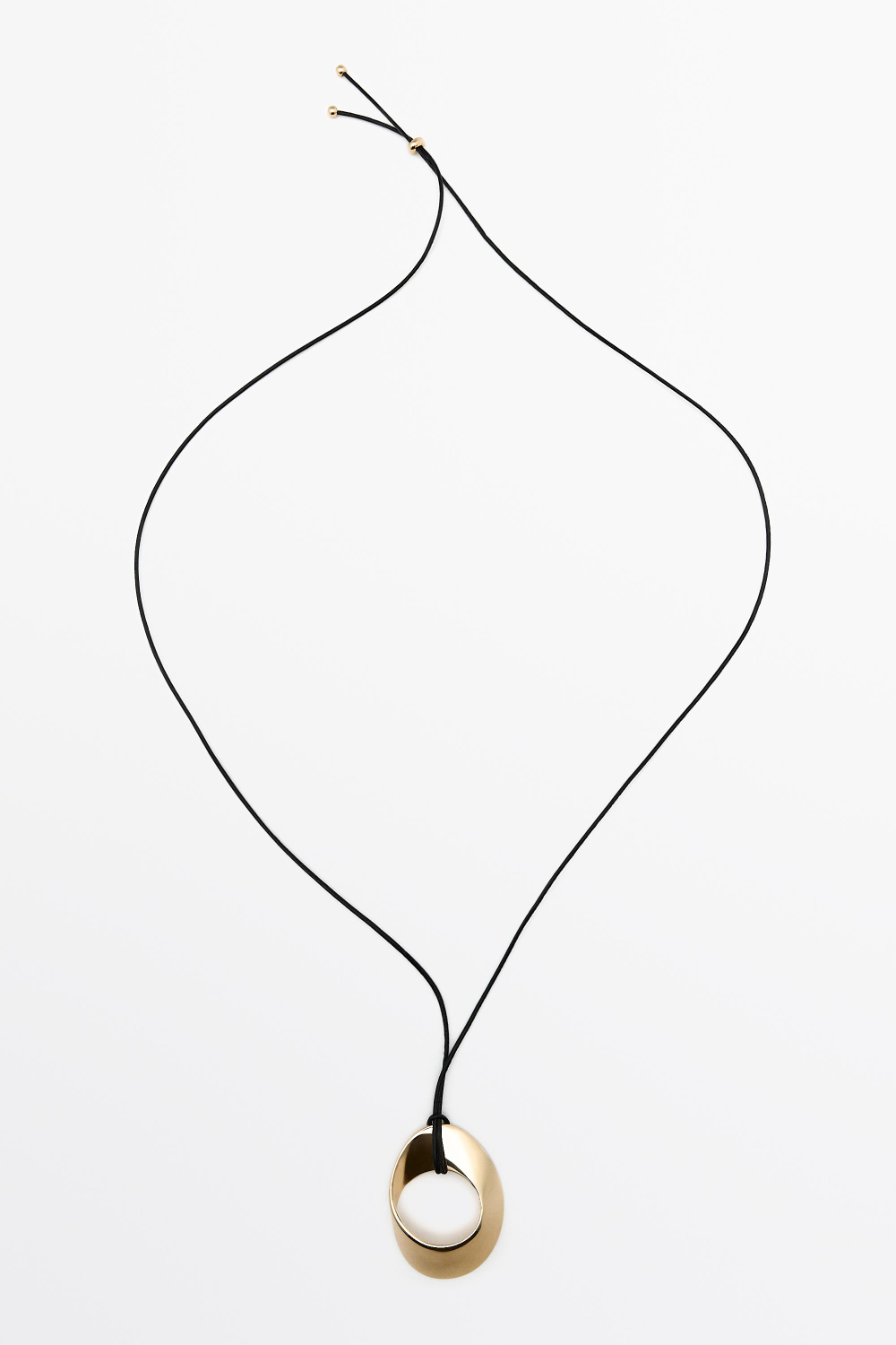 Massimo Dutti Колье со спиральным узором, золотистый