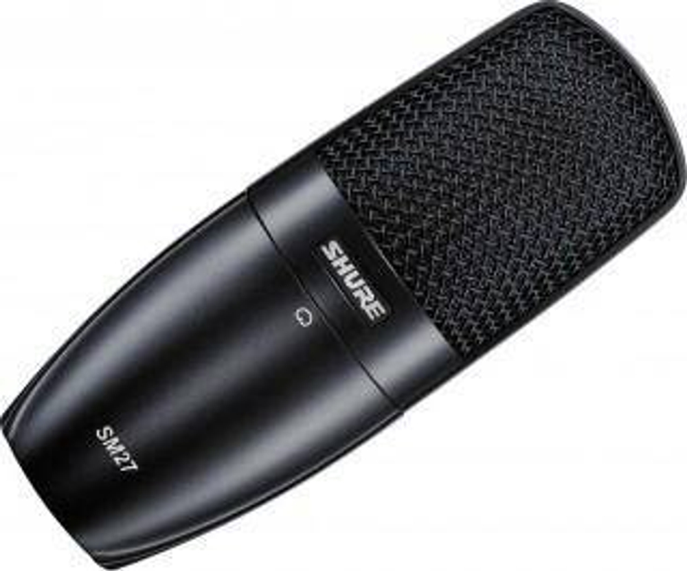 SHURE SM27-LC студийный конденсаторный микрофон с защитным бархатным чехлом и противоударным креплением