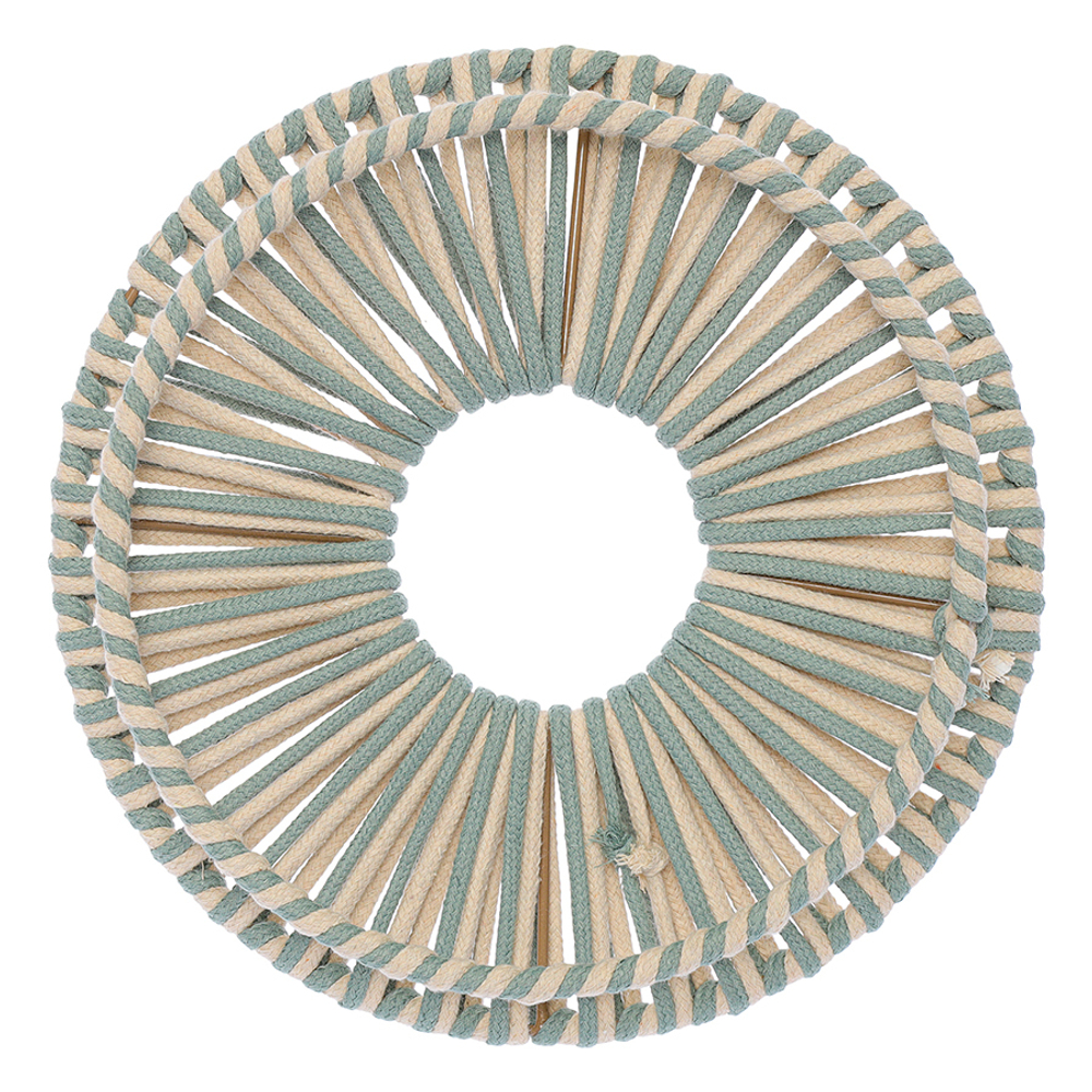 Корзина плетеная Tkano Dholak Mint Ethnic tk24-st_ba0034