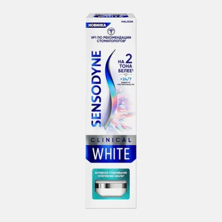 Зубная паста Sensodyne Clinical White активное отбеливание укрепление эмали 75мл