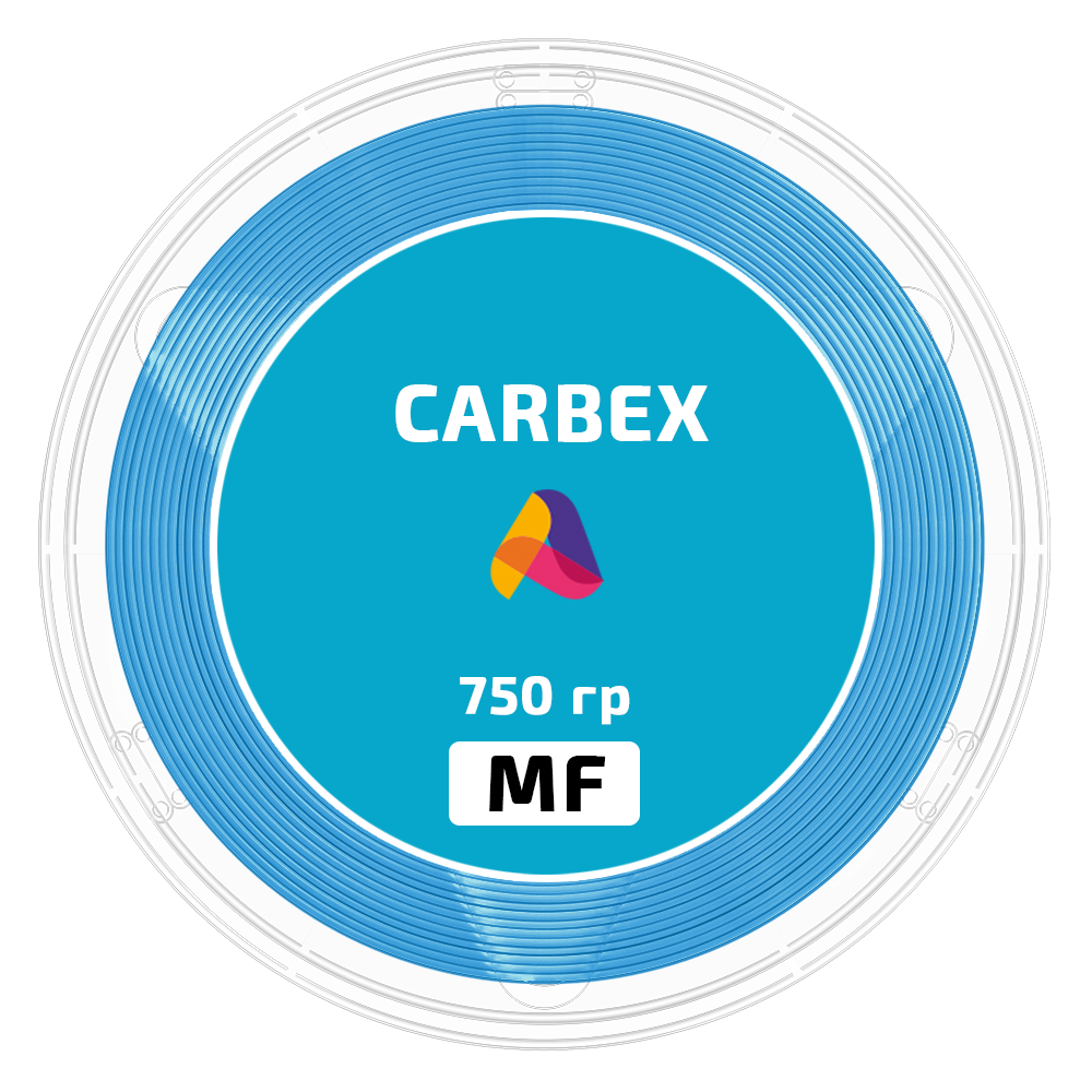 CARBEX MF пластик для 3D печати, 1.75 мм, синий, 750 гр. CARBEX MF пластик для 3D печати, 1.75 мм, синий, 750 гр.
