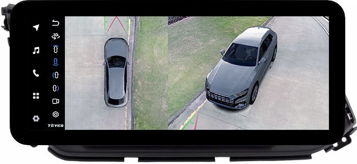 Магнитола для Hyundai Elantra 6 2018-2020 (штатная КЗВ) - Teyes LUX ONE 360 монитор 12.3" 2K QLED на Android 10, Быстрая, CarPlay, 4G SIM-слот, 4 камеры в комплекте
