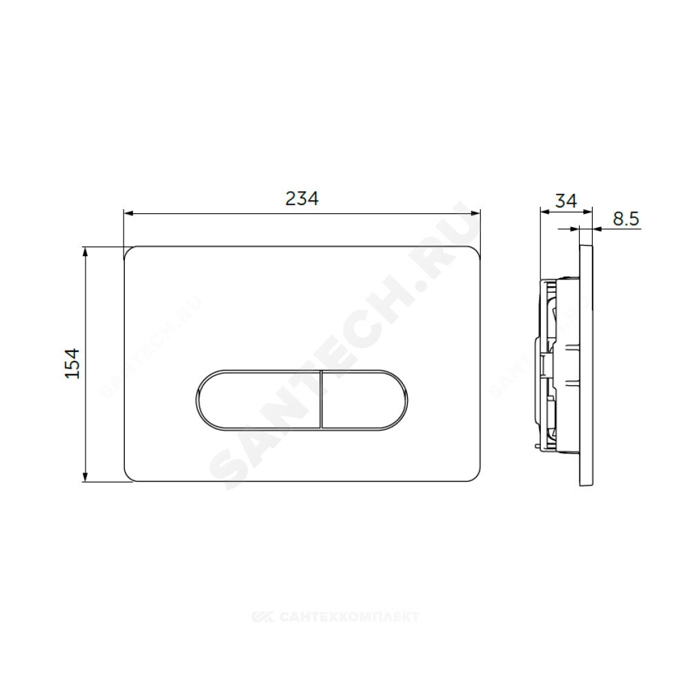 Кнопка для инсталляции белая глянцевая OLEAS M1 Ideal Standard R0115AC