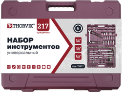 Набор инструмента универсальный 1/4", 3/8", 1/2"DR, 217 предметов Thorvik TS217