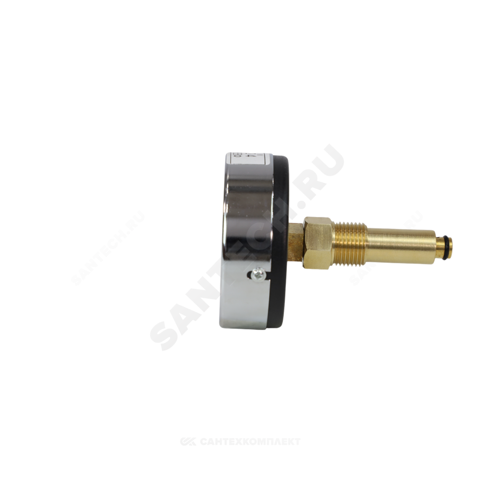 Термоманометр МД04 осевой Дк80 0-0,6 МПа L=40мм G1/4" 120С с переходником на G1/2" ЭКОМЕРА МД04-80-G-0,6МПа-120-L-40-ОИ