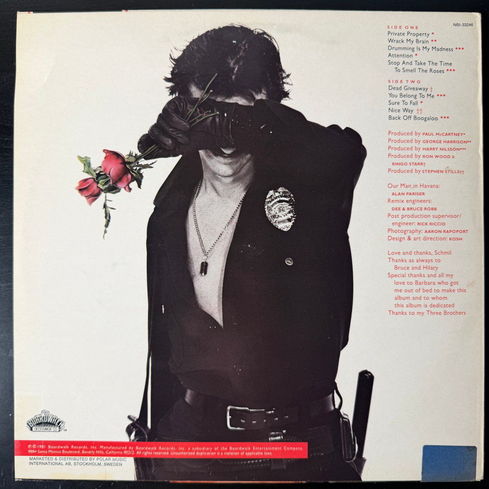 Ringo Starr ‎– Stop And Smell The Roses (Швеция 1981г.)