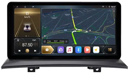 Магнитола для BMW X3 E83 2003-2010 - Kuberg монитор 10.25" в стиле Audi на Android 12, Быстрая, CarPlay, 4G SIM-слот