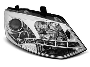 Передие фары VW Polo 6R drl chrome